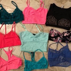 Bundle of 9 bralette! Like New. Size small
